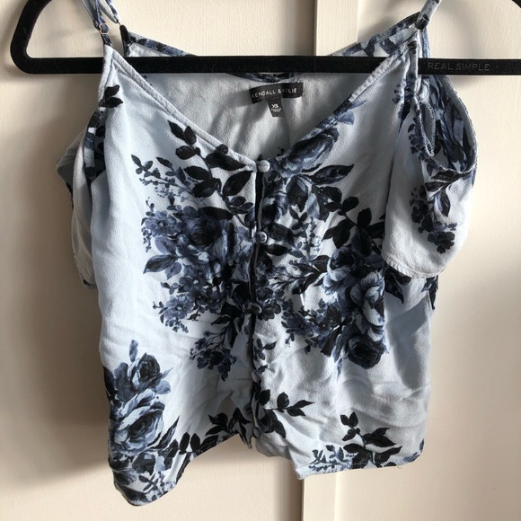 Kendall + Kylie blue coral tank top - Picture 1 of 4